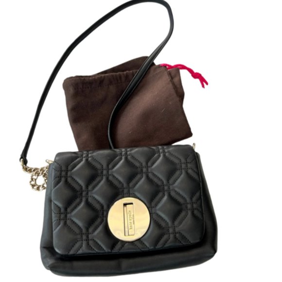 Kate Spade Black Leather Crossbody Purse - Picture 1 of 2